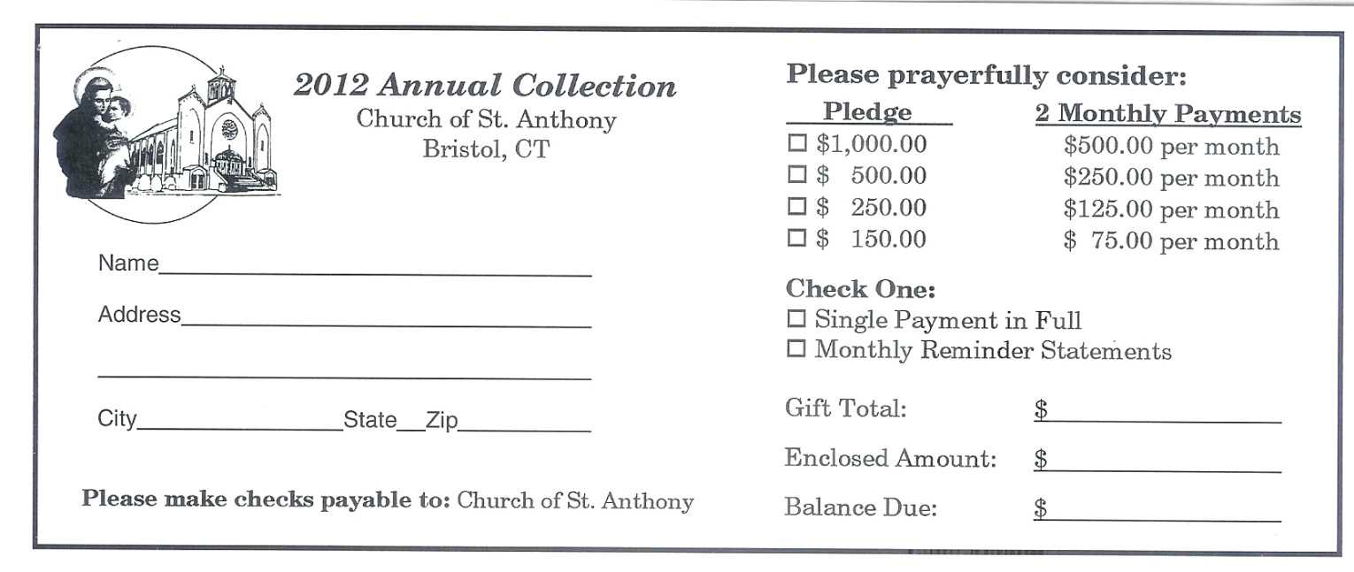 Childhood Cancer Foundation Inc Pledge Card For 2011 Within Church Pledge Card Template