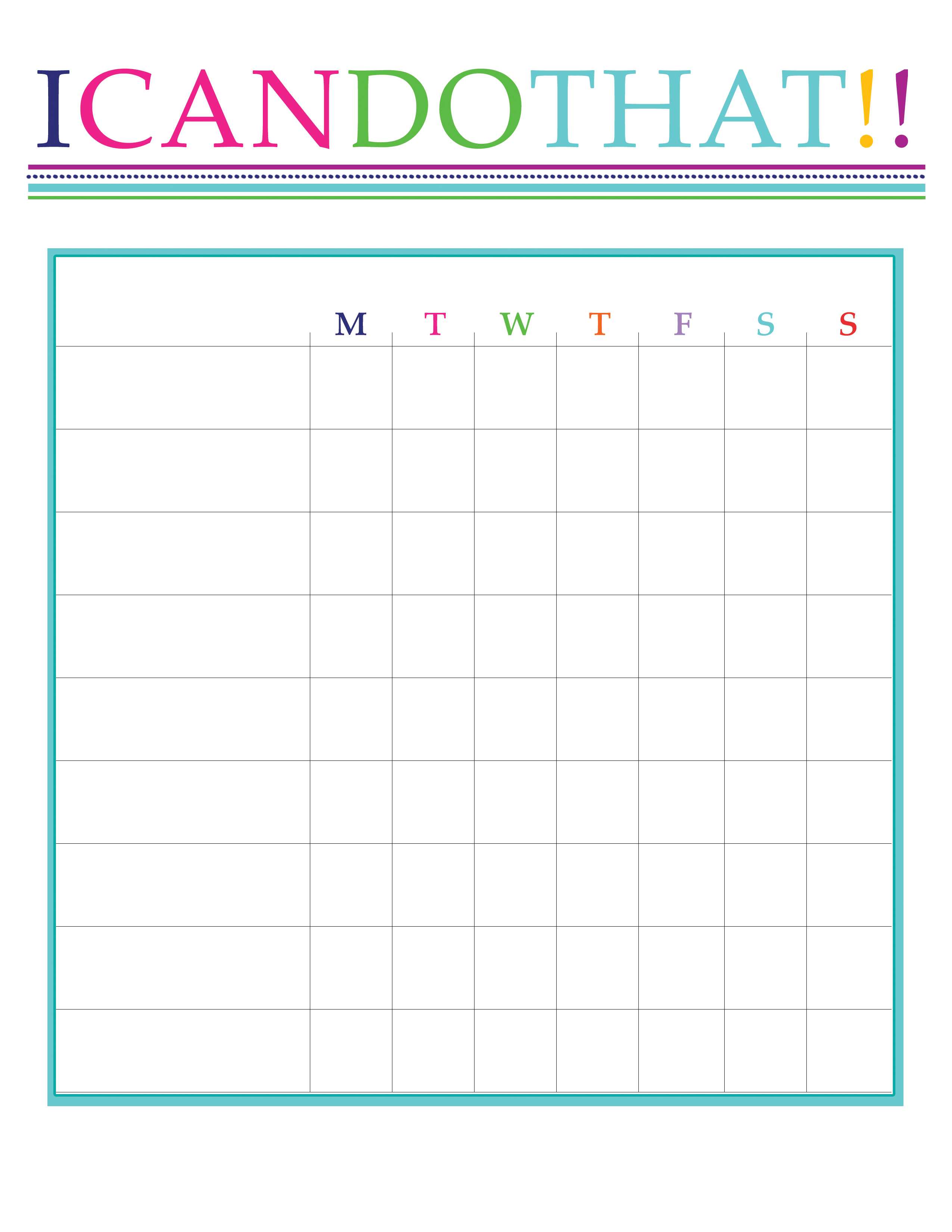 Chore Chart / Behavior Chart / Reward Program » One With Inside Blank Reward Chart Template