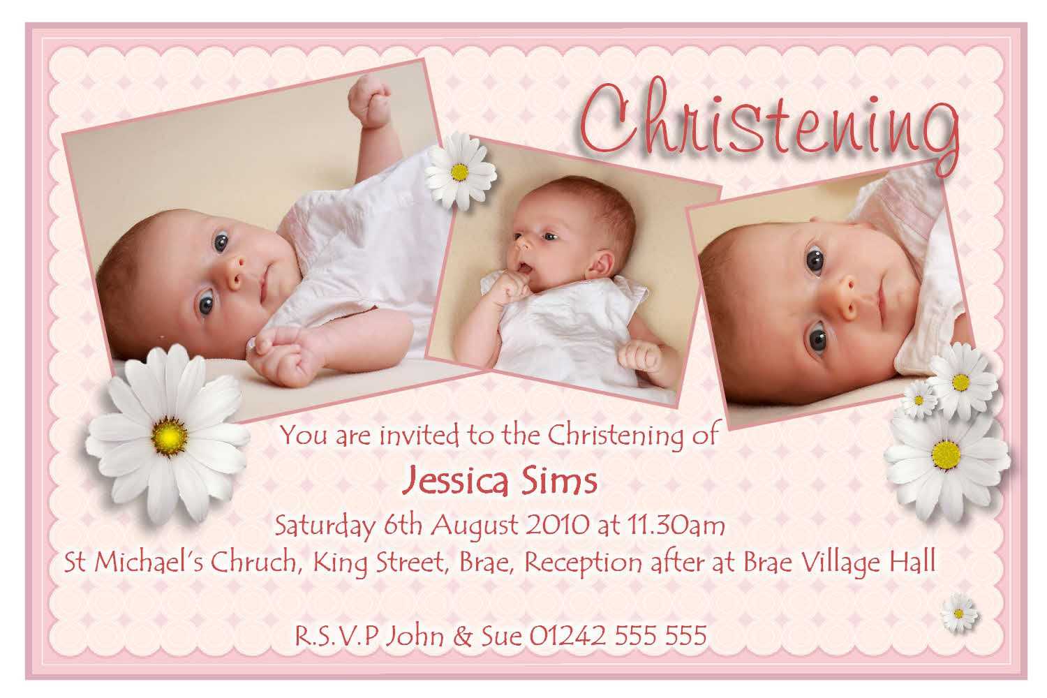 Christening Templates Free. Baptism Invitations Baptisms And Throughout Baptism Invitation Card Template