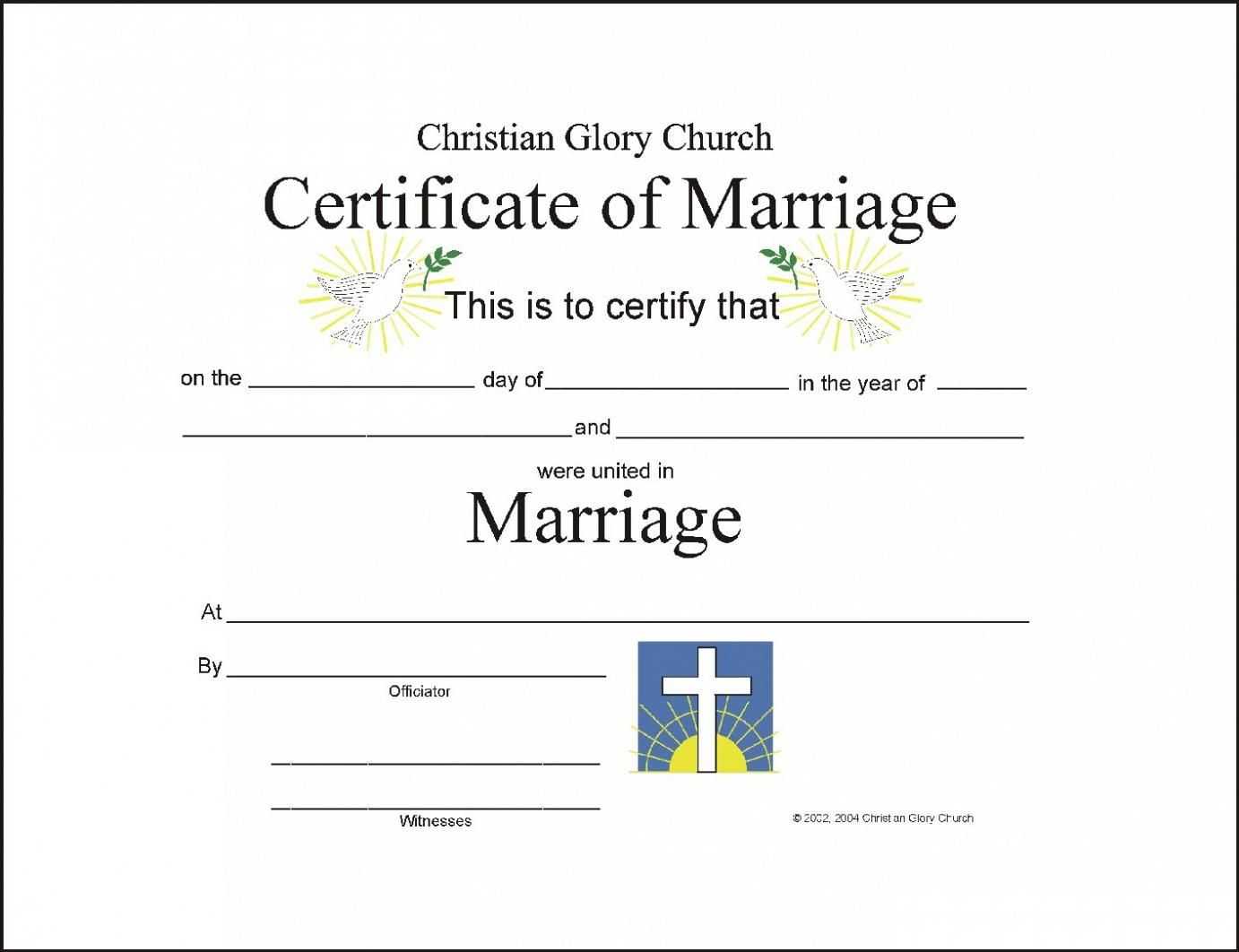 Christian Wedding Certificate Sample – Google Search With Regard To Blank Marriage Certificate Template