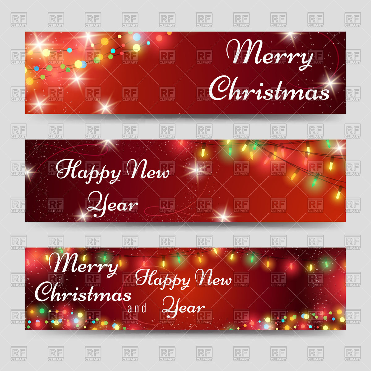 Christmas And New Year Banners Template Stock Vector Image With Regard To Merry Christmas Banner Template