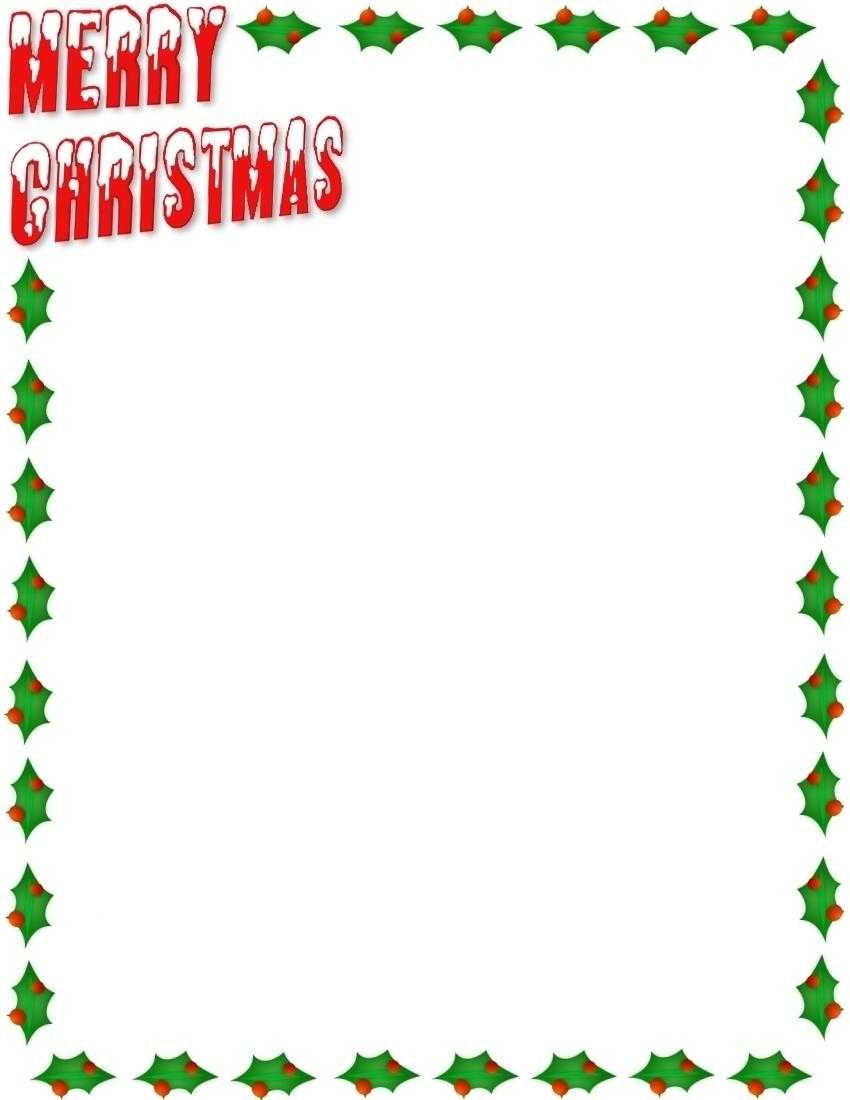 Christmas Border Photos Of Christmas Word Border Templates Regarding Christmas Border Word Template