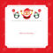 Christmas Card Template Santa Claus For Happy Holidays Card Template