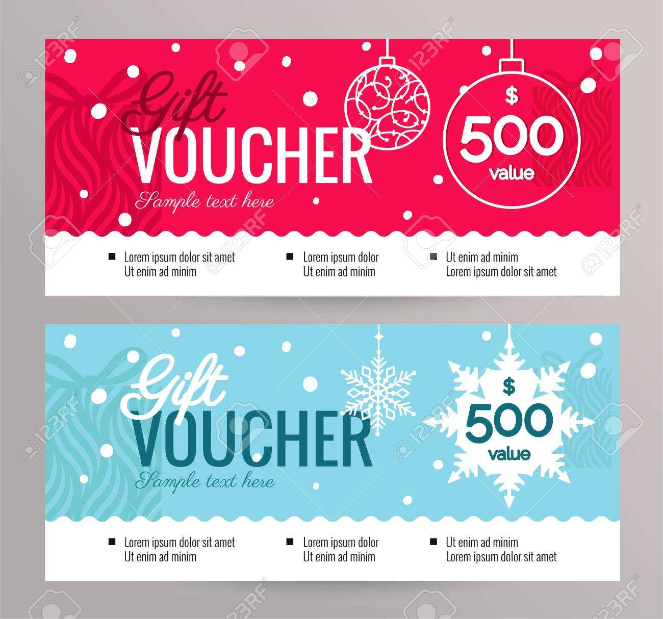 Christmas Gift Voucher Coupon Discount. Gift Certificate Template.. For Merry Christmas Gift Certificate Templates