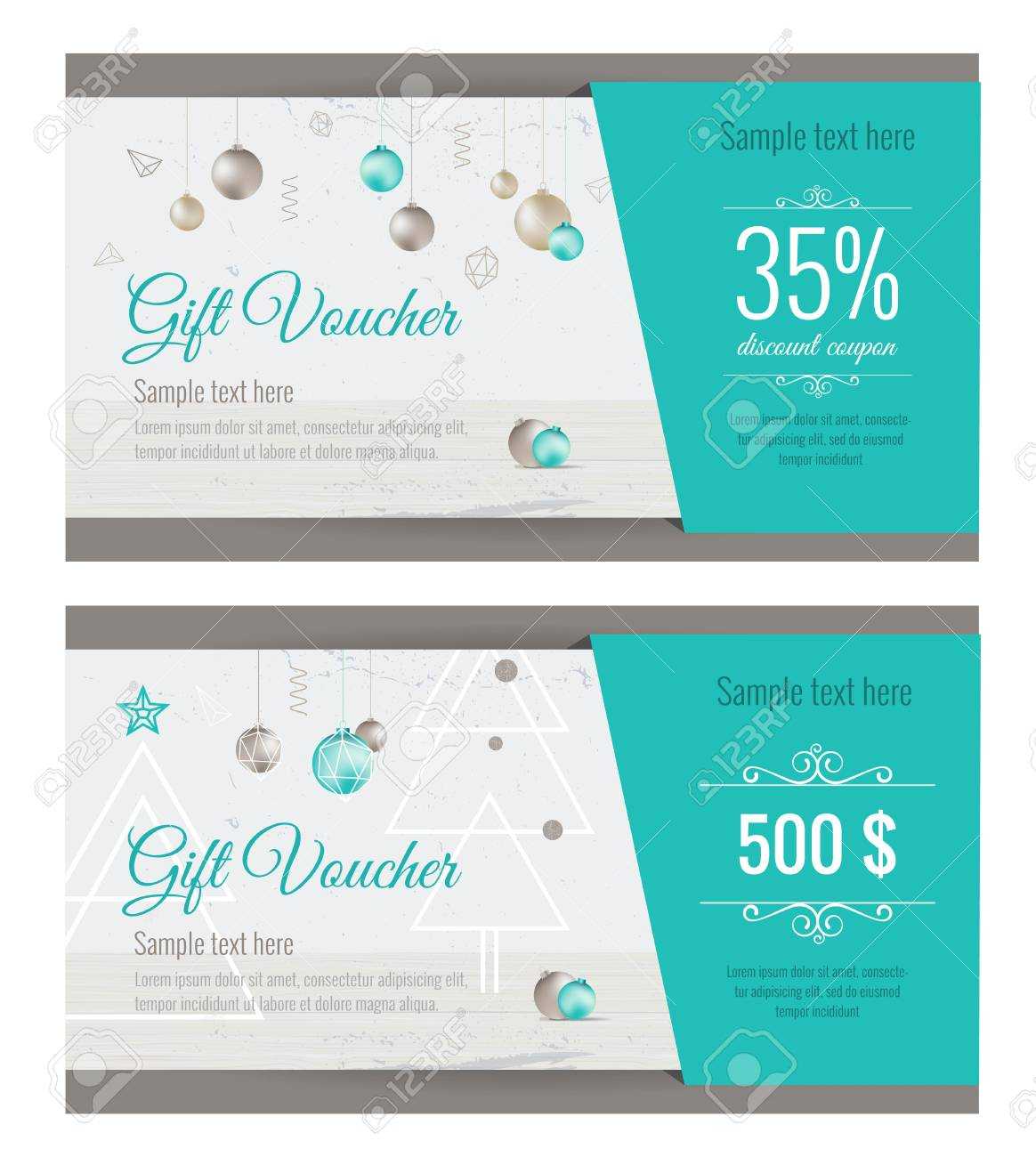 Christmas Gift Voucher Coupon Discount. Gift Certificate Template.. In Merry Christmas Gift Certificate Templates