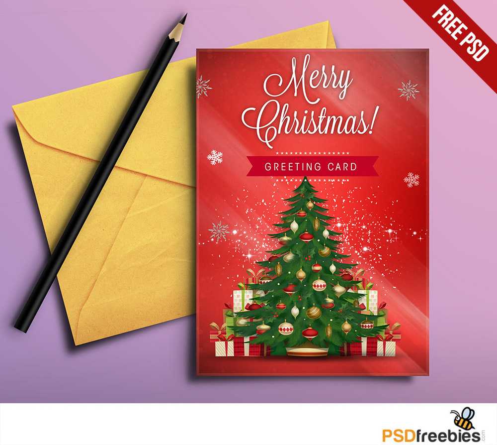 Christmas Greeting Card Free Psd | Psdfreebies Throughout Free Christmas Card Templates For Photoshop