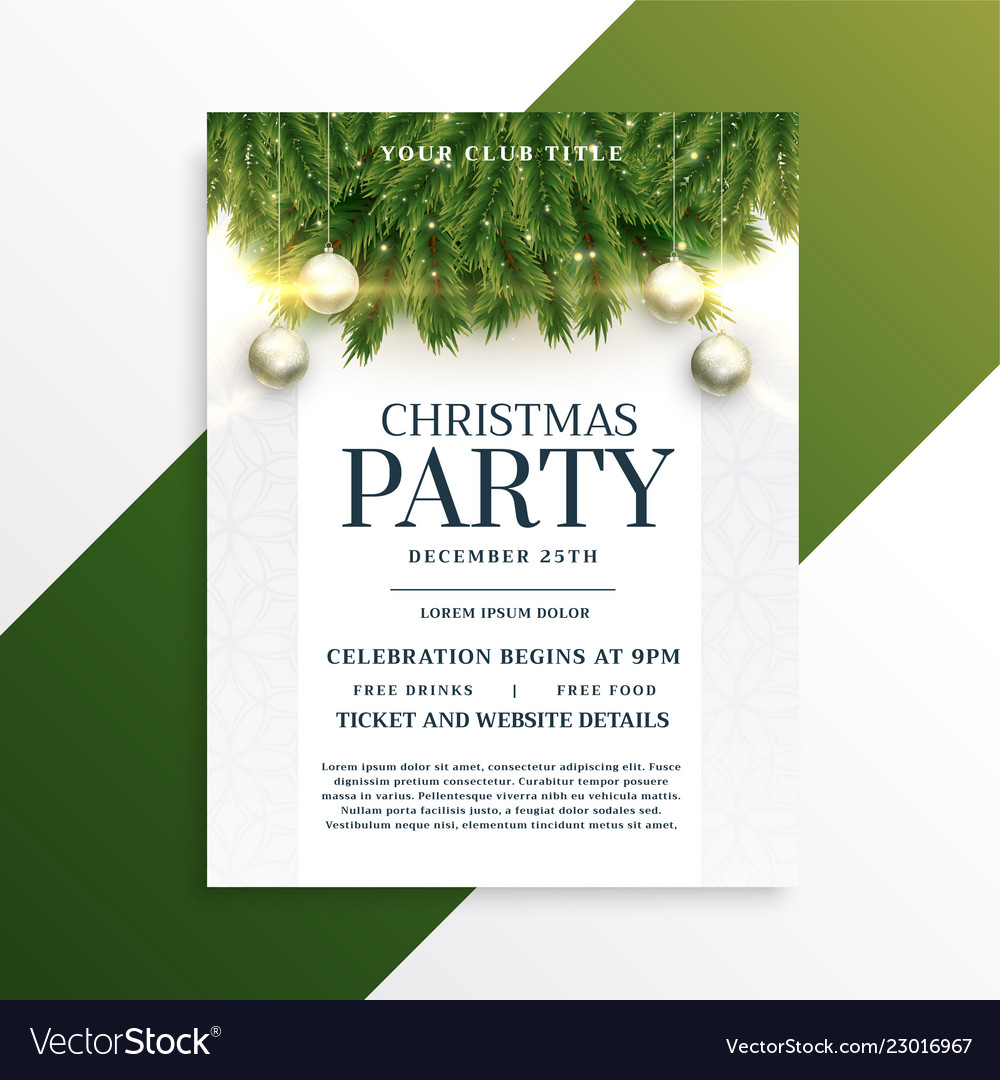 Christmas Holiday Party Flyer Design Template For Christmas Brochure Templates Free