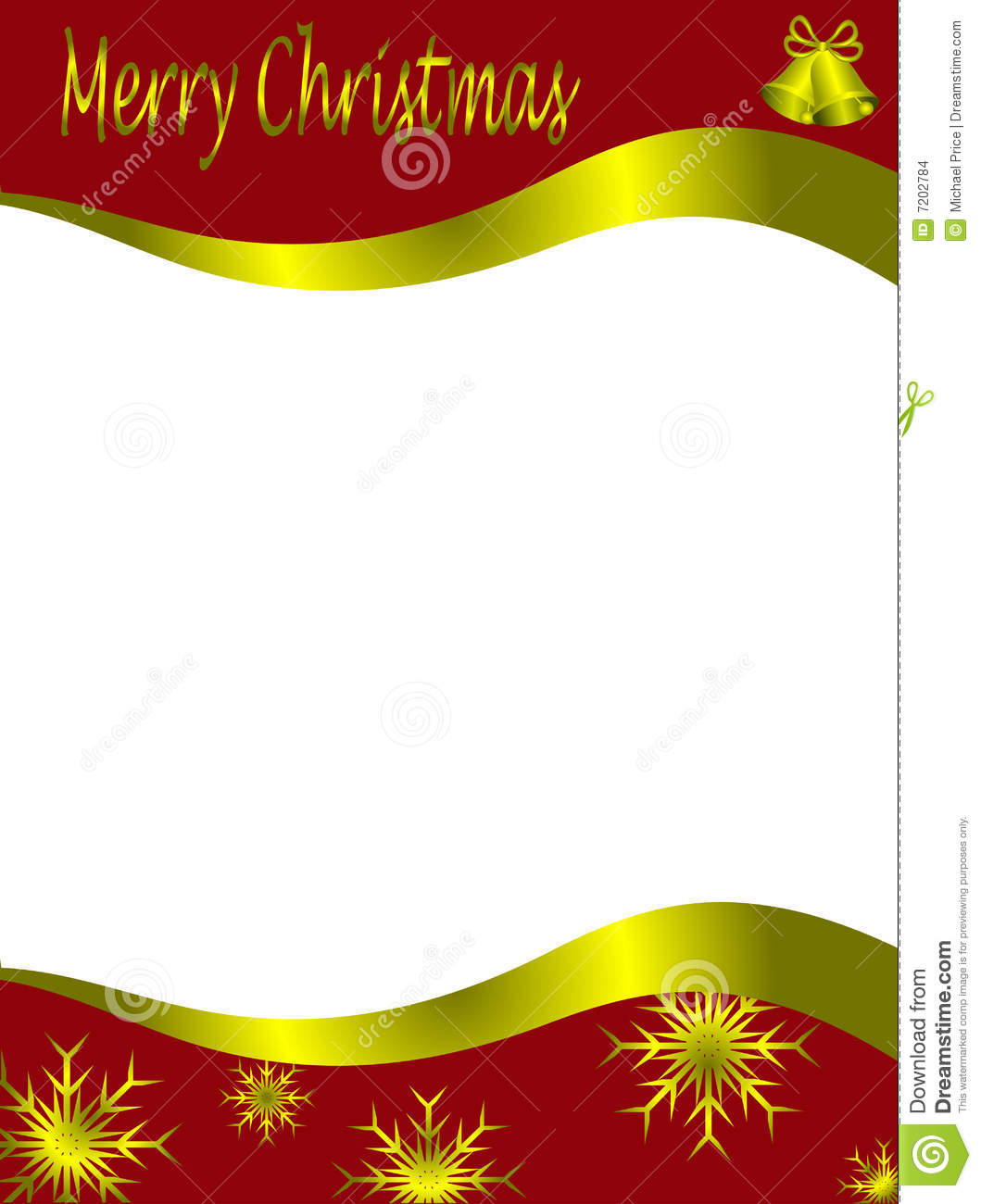 Christmas Letter Template Stock Vector. Illustration Of Gold With Regard To Christmas Note Card Templates