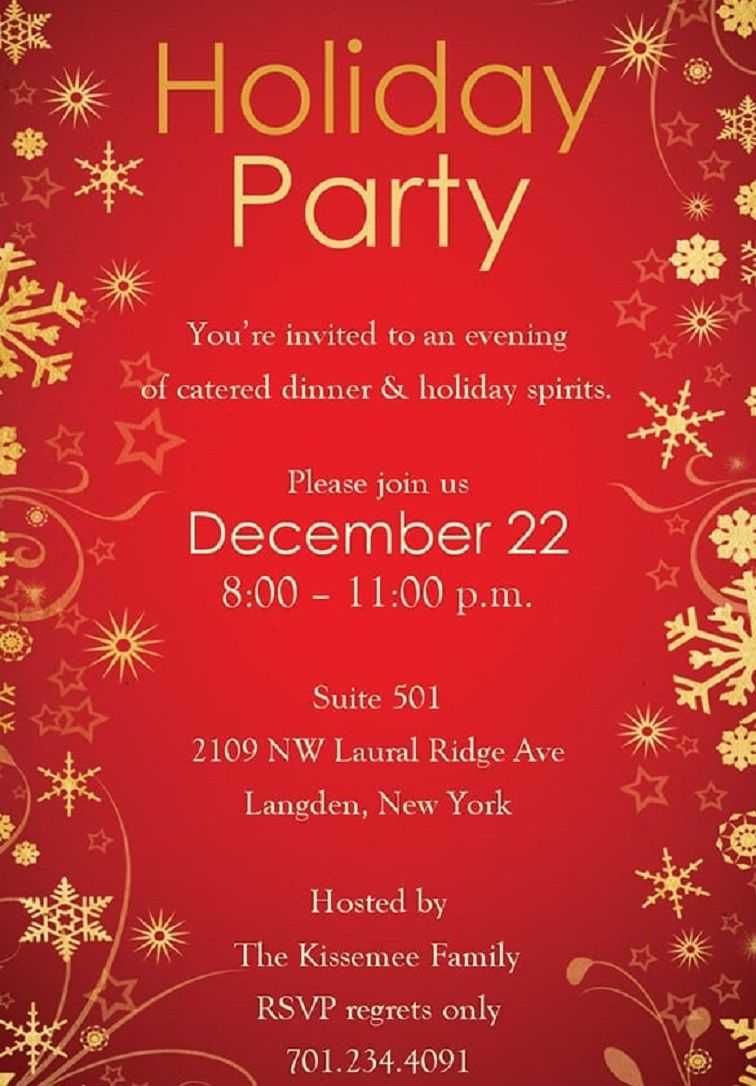 Christmas Party Invitation Backgrounds Free In 2019 Throughout Free Christmas Invitation Templates For Word