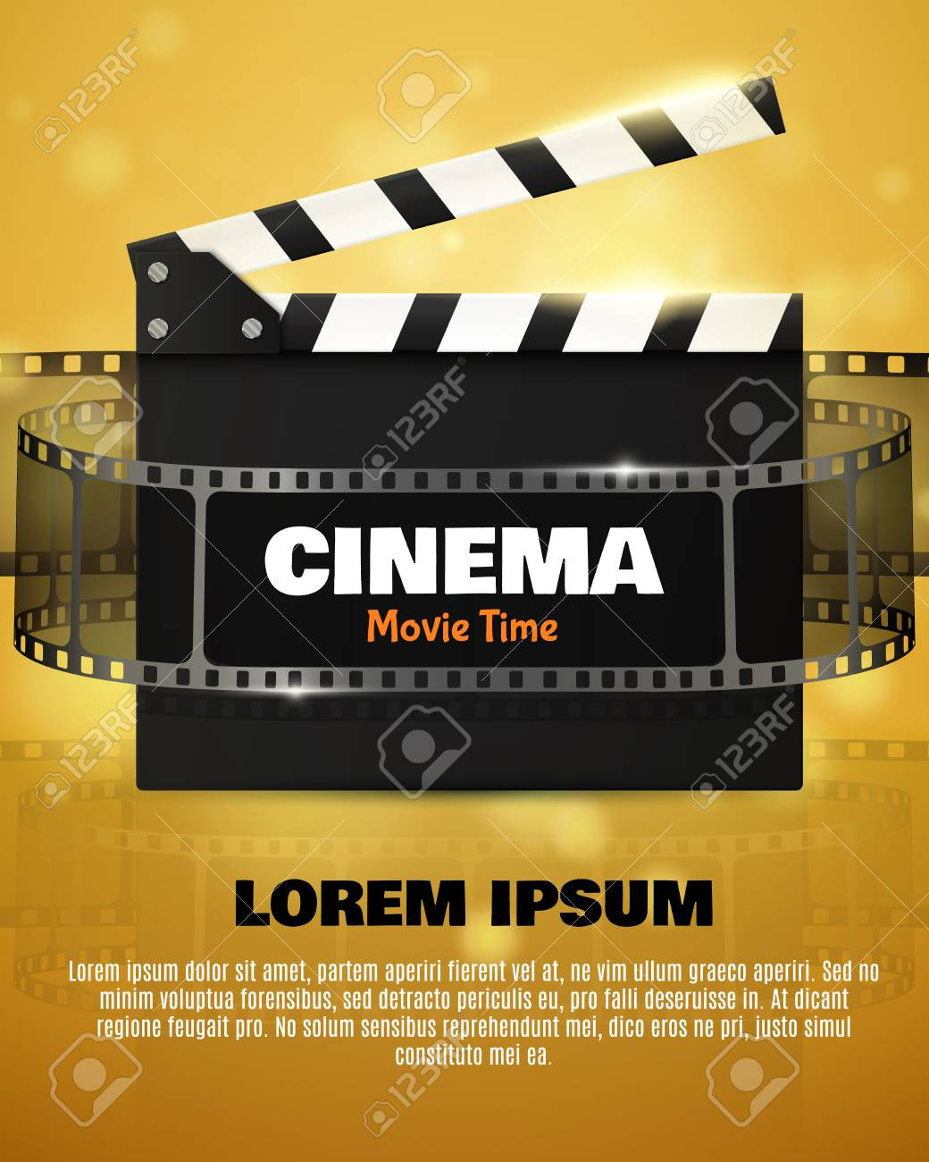 Cinema Flyer Or Poster. Vector Illustration. Film Festival Template Within Film Festival Brochure Template