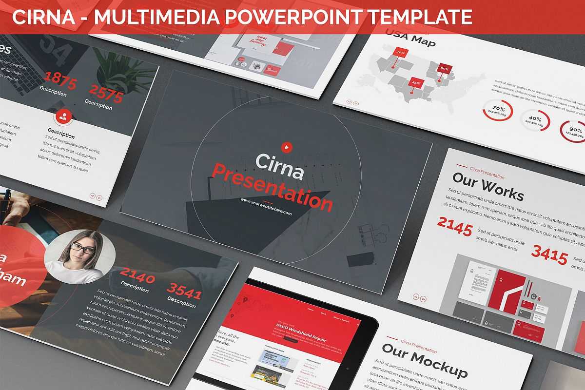 Cirna – Multimedia Powerpoint Template With Regard To Multimedia Powerpoint Templates