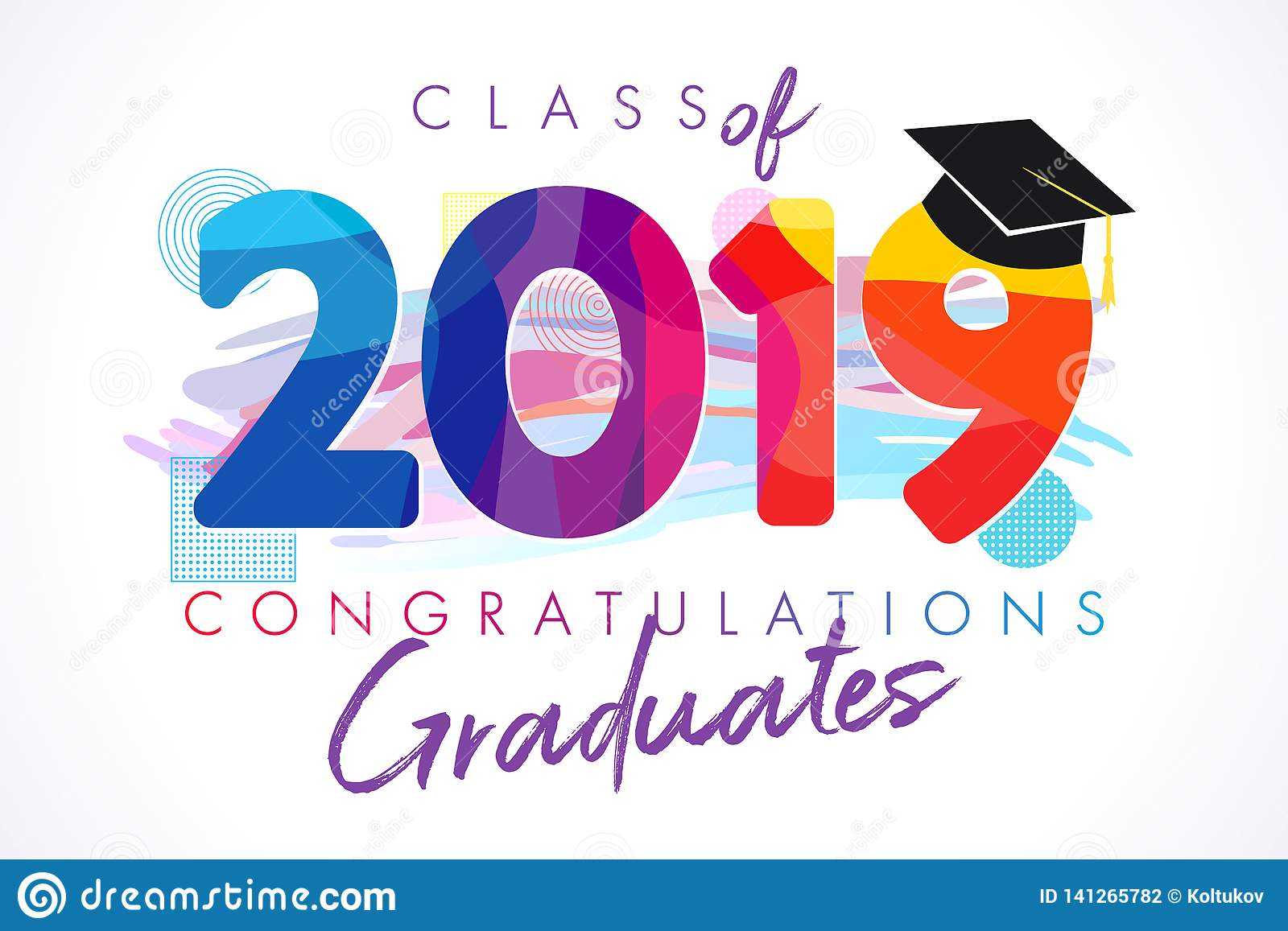 Class Of 2019 Year Graduation Banner, Awards Concept Stock Intended For Graduation Banner Template