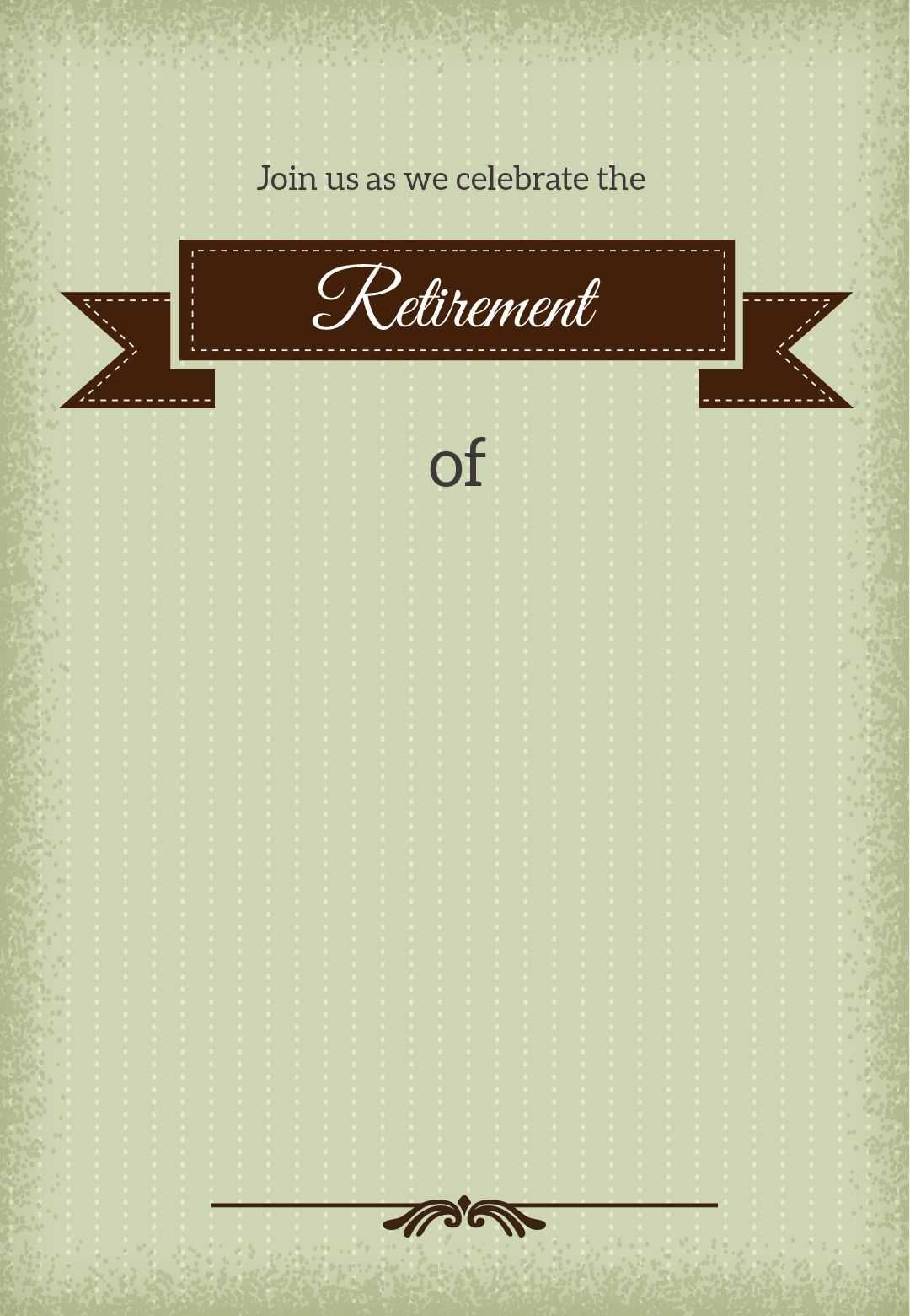 Classic Banner – Free Printable Retirement Party Invitation Regarding Farewell Certificate Template