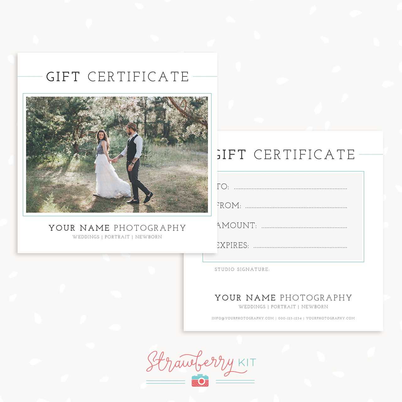 Classic Photography Gift Certificate Template – Strawberry Kit Regarding Free Photography Gift Certificate Template