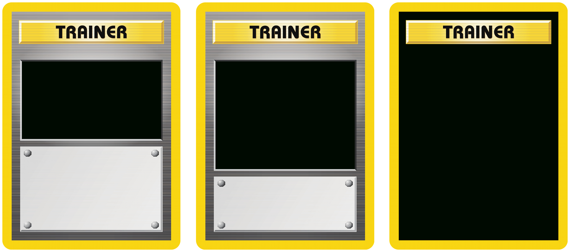 Classic Trainer With Expanded  And Full Art Blanks For Pokemon Trainer Card Template
