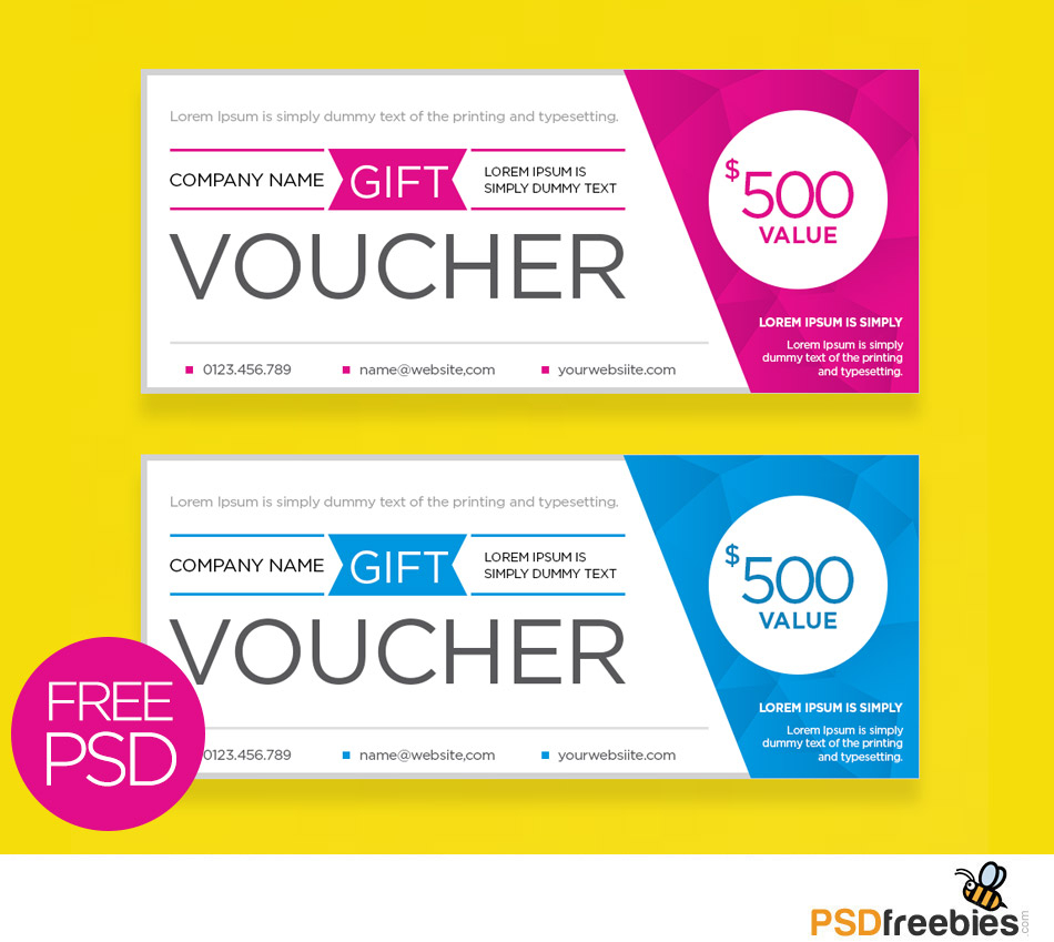 Clean And Modern Gift Voucher Template Psd | Psdfreebies Throughout Gift Certificate Template Photoshop