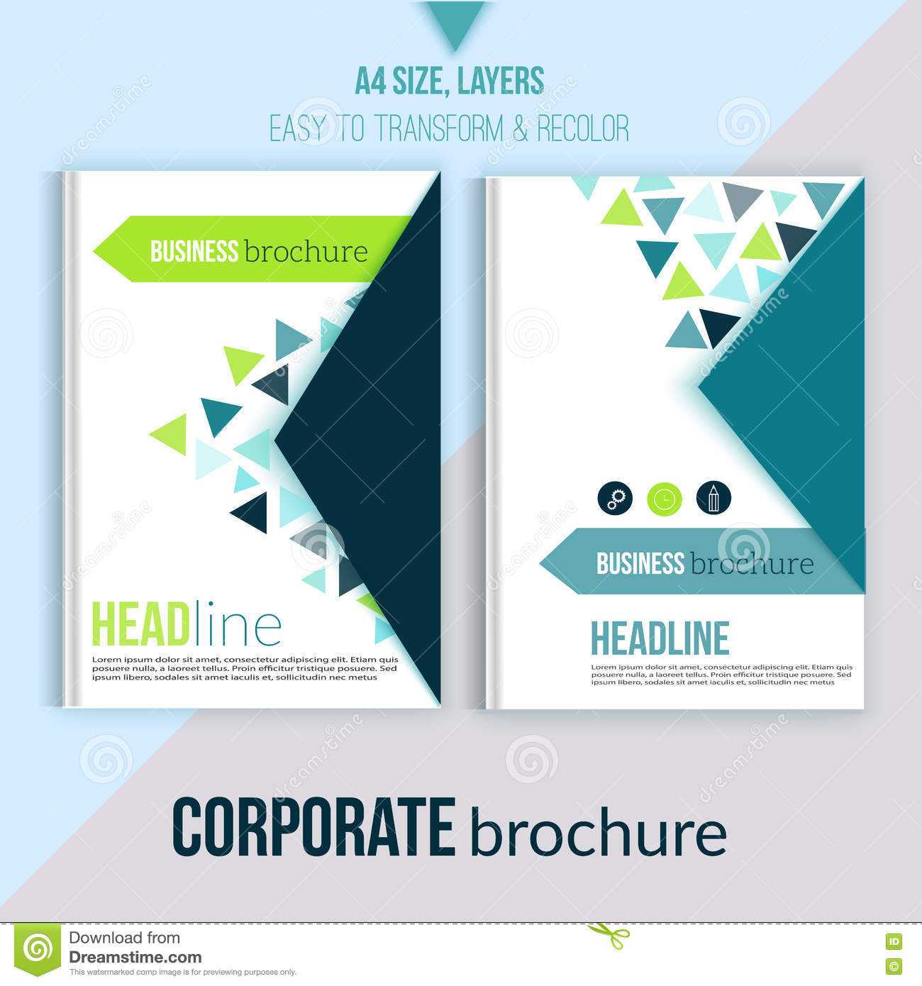 Clean Brochure Design, Annual Report, Cover Template Inside Annual Report Template Word Free Download