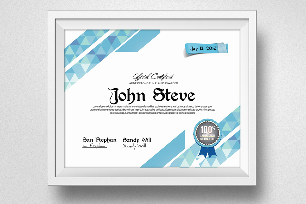 Clean Certificate Template – Vsual In Indesign Certificate Template