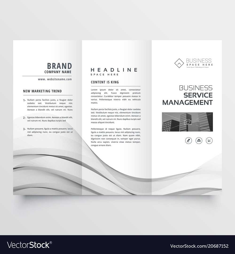 Clean Minimal Trifold Brochure Template Layout With Regard To Cleaning Brochure Templates Free