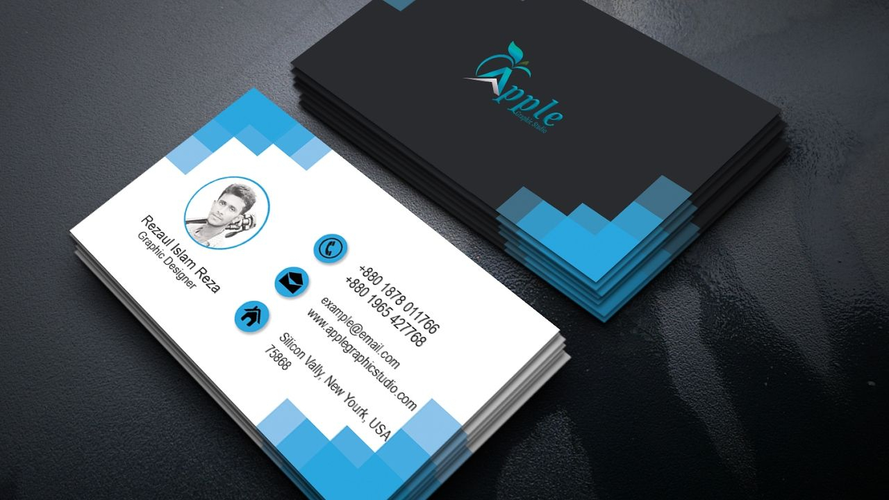 Clean Modern Business Card Design — Photoshop Tutorial Inside Create Business Card Template Photoshop
