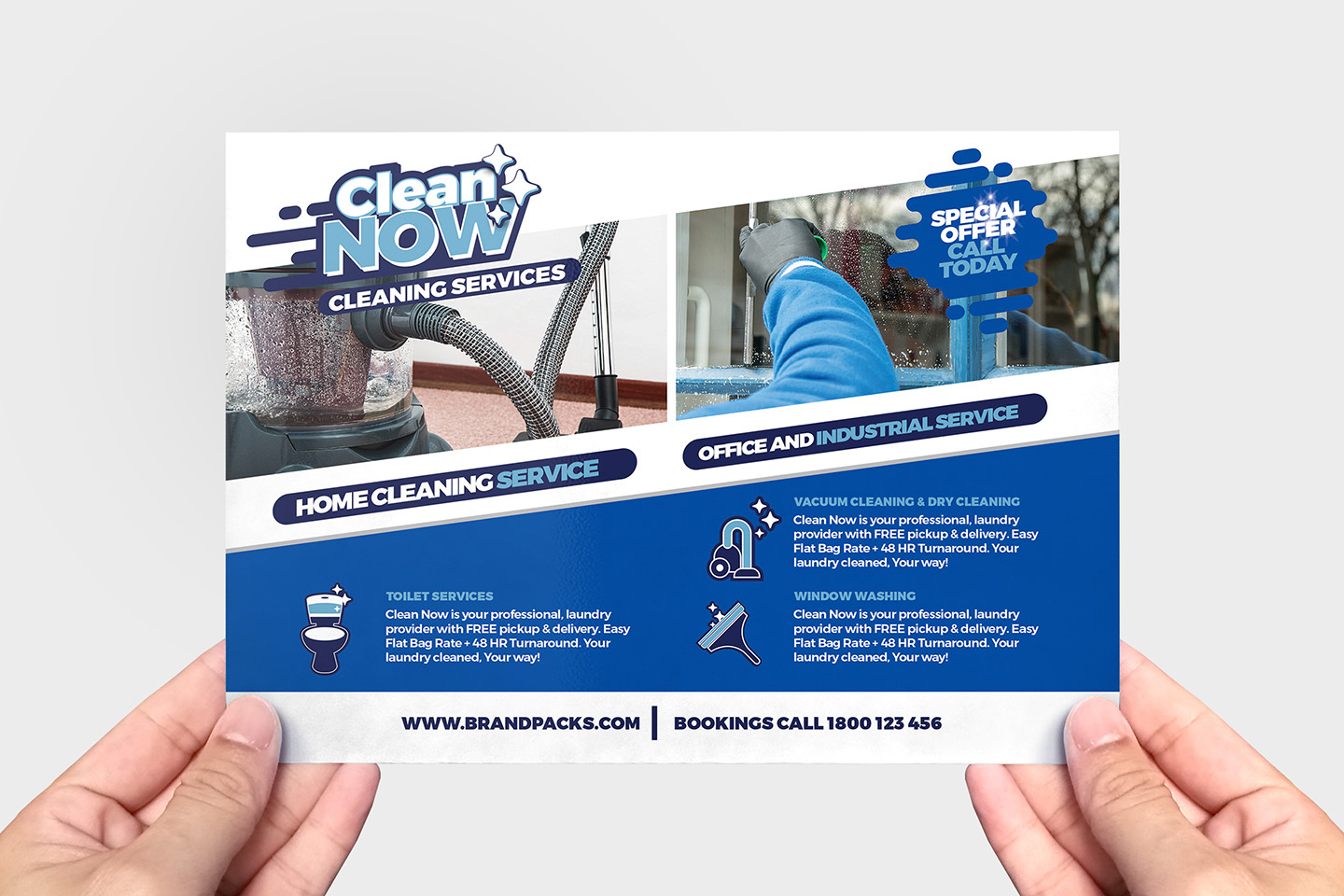 Cleaning Service Flyer Template In Psd, Ai & Vector – Brandpacks Inside Commercial Cleaning Brochure Templates