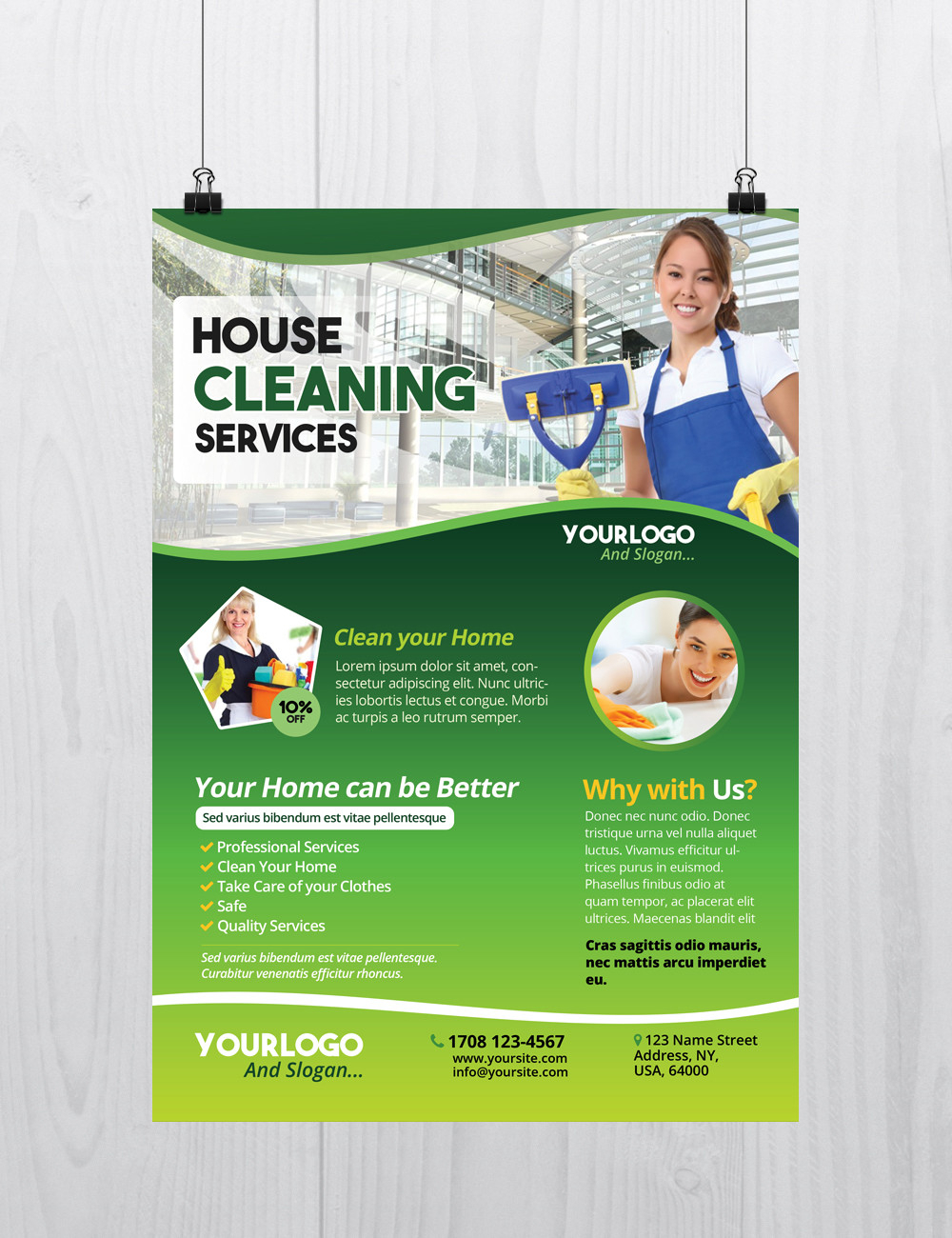 Cleaning Services – Download Free Psd Flyer Template – Free Inside Cleaning Brochure Templates Free