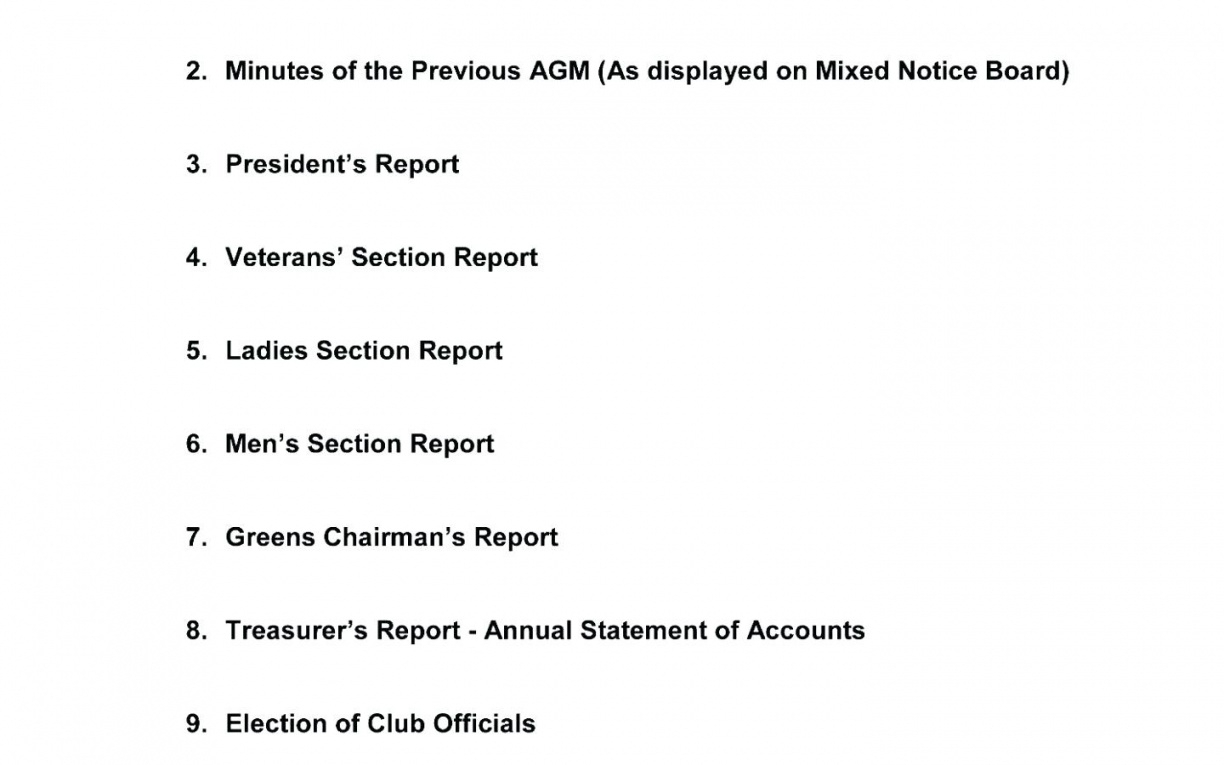 Club Agm Agenda Template – Bino.9Terrains.co Sample Agm For Treasurer's Report Agm Template