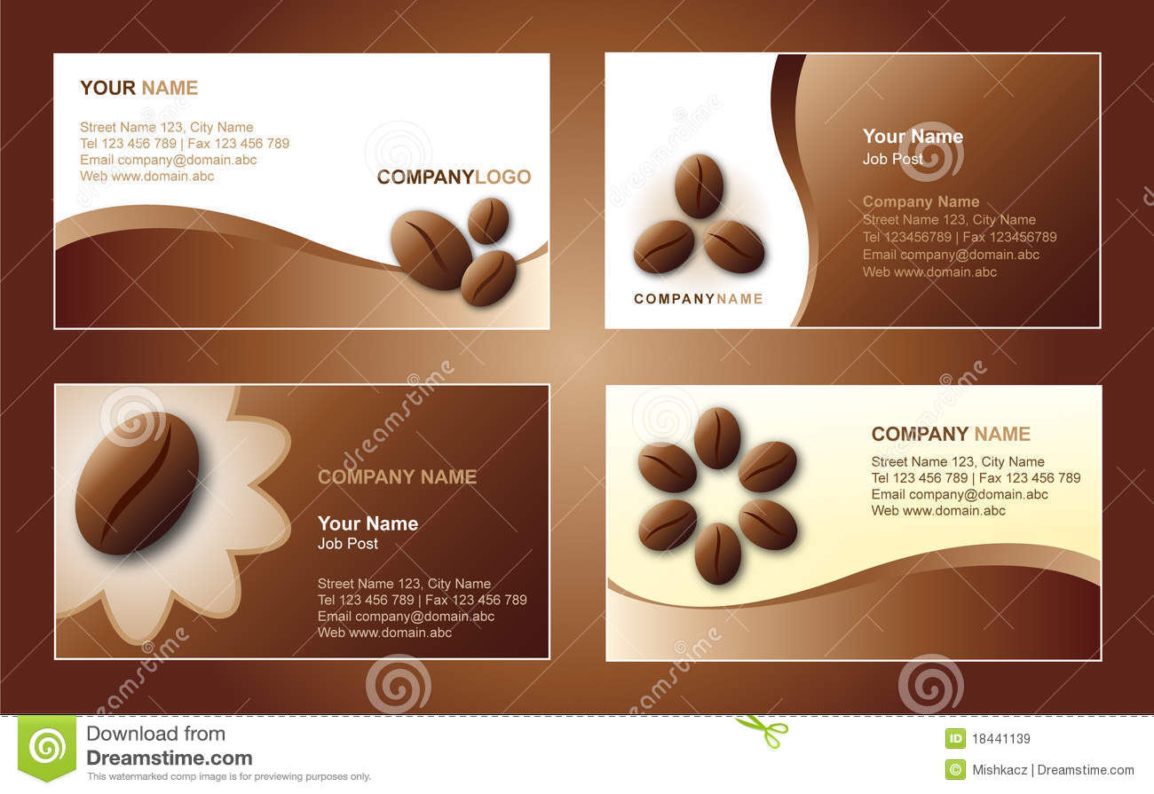 Coffee Business Card Template Stock Vector – Illustration Of Intended For Coffee Business Card Template Free