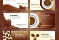 Coffee Business Card Template Vector Set Design inside Coffee Business Card Template Free