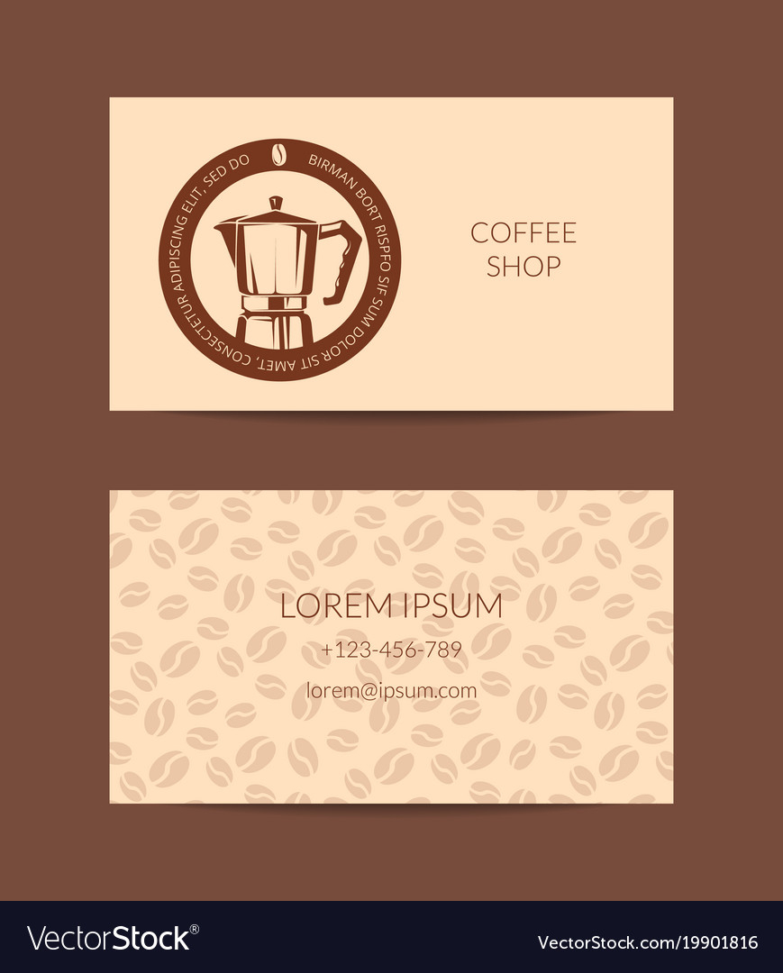 Coffee Shop Or Company Business Card With Regard To Coffee Business Card Template Free