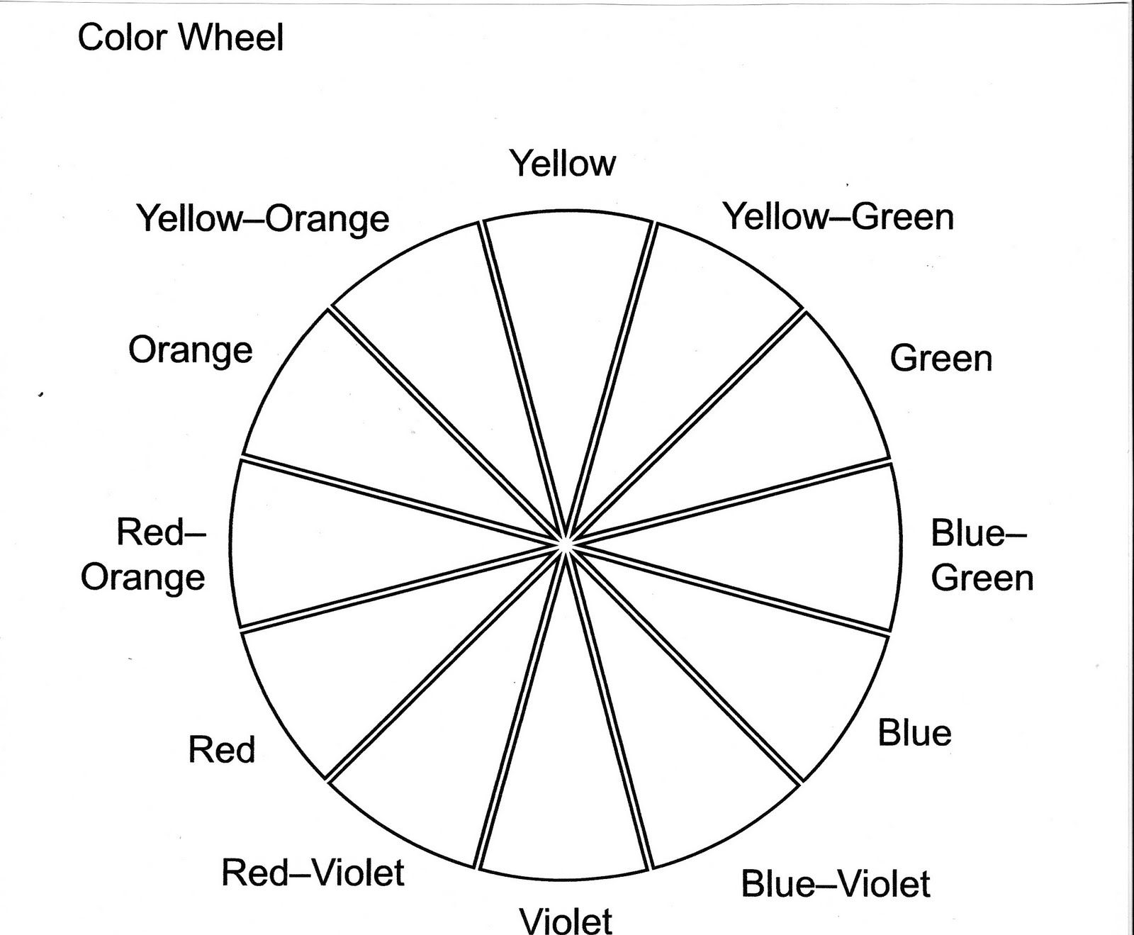 Color Wheel Worksheet Printable | Life Skills In 2019 Within Blank Color Wheel Template