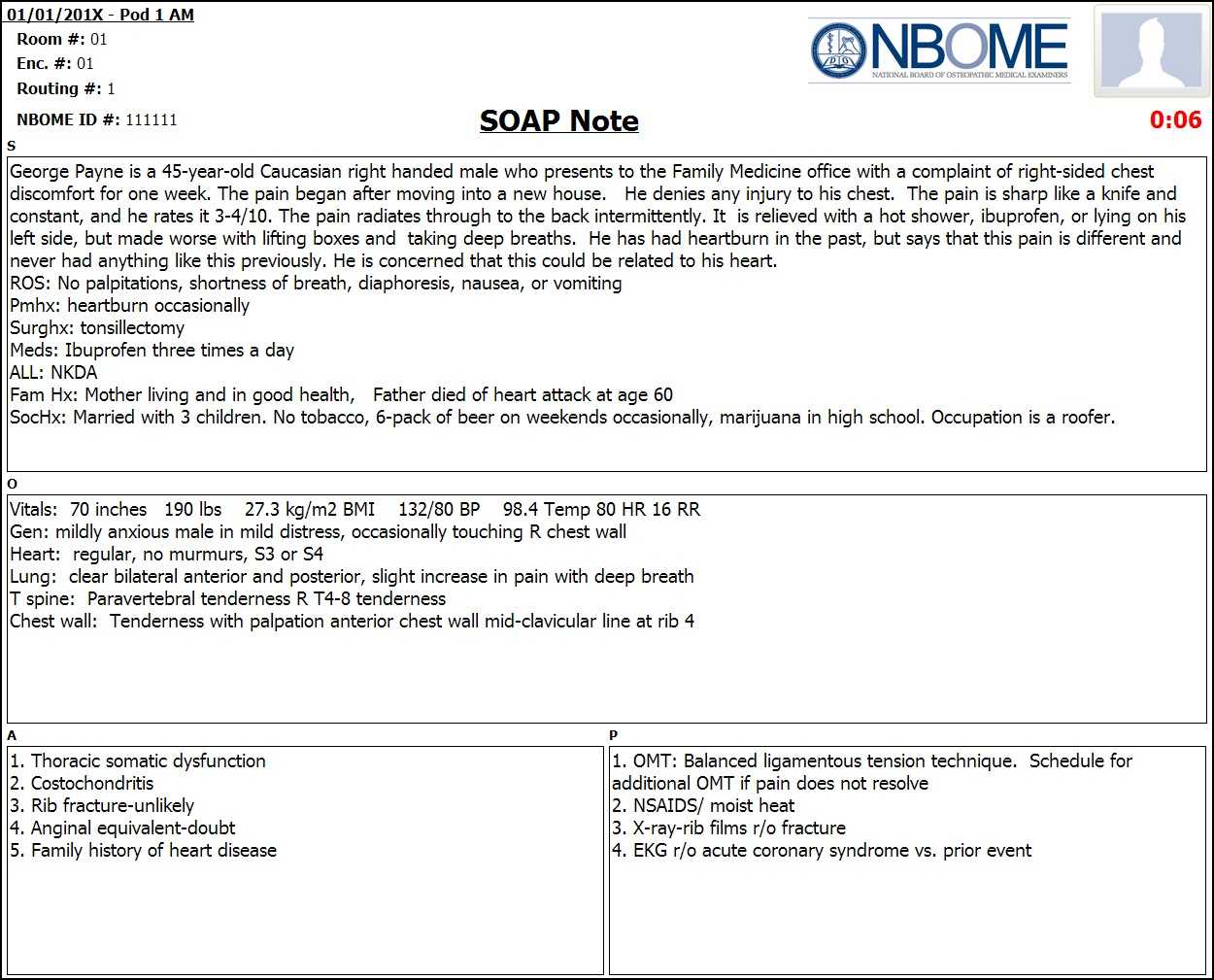 Completed Esoap Note Sample — Nbome For Soap Report Template