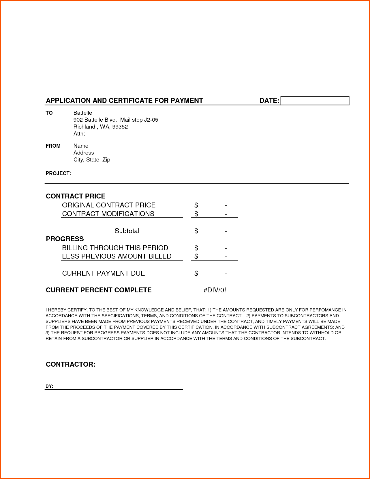 Completion Template Doc Certificate Certification Letter For For Certificate Of Completion Construction Templates