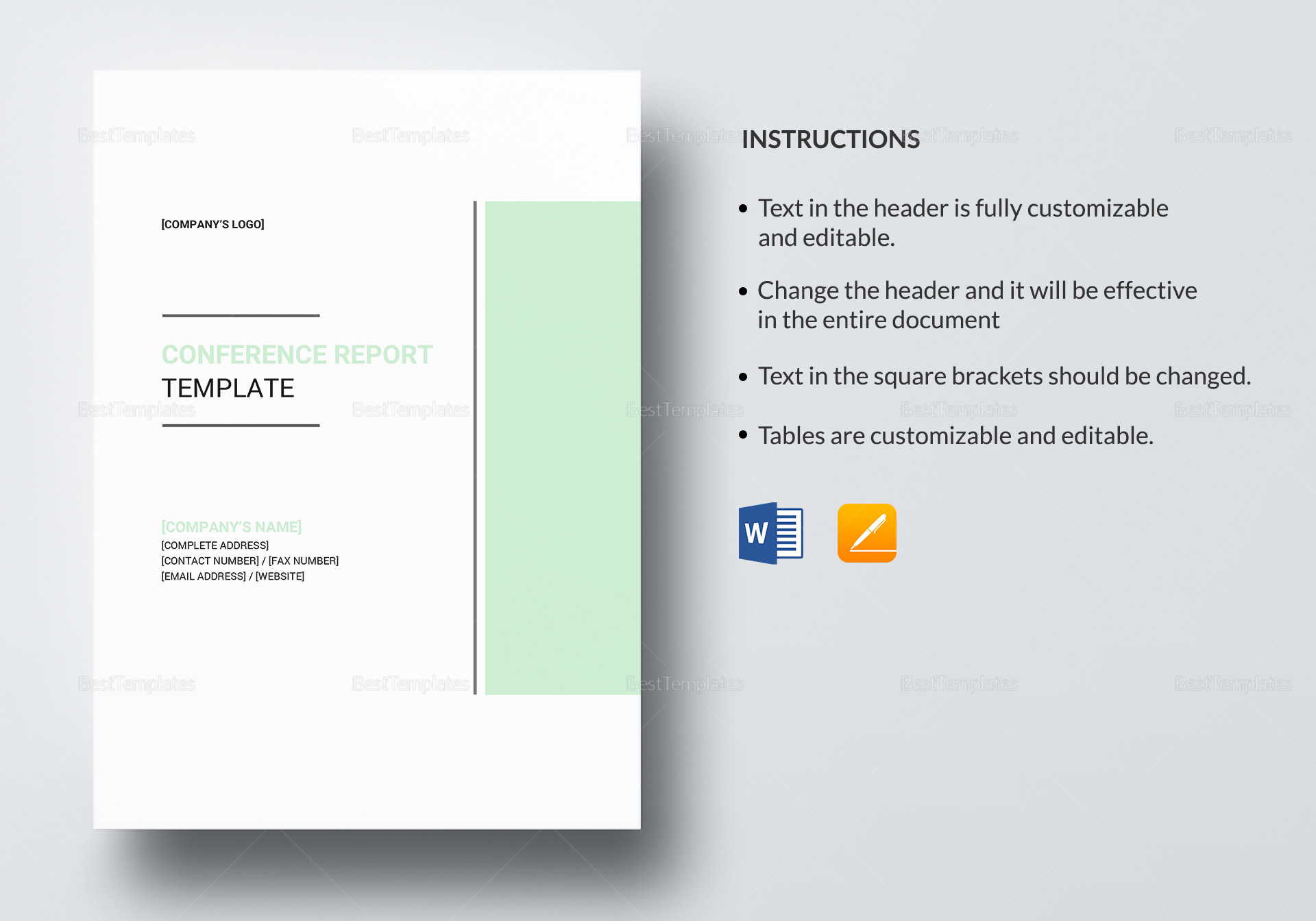 Conference Report Template With Regard To Conference Report Template