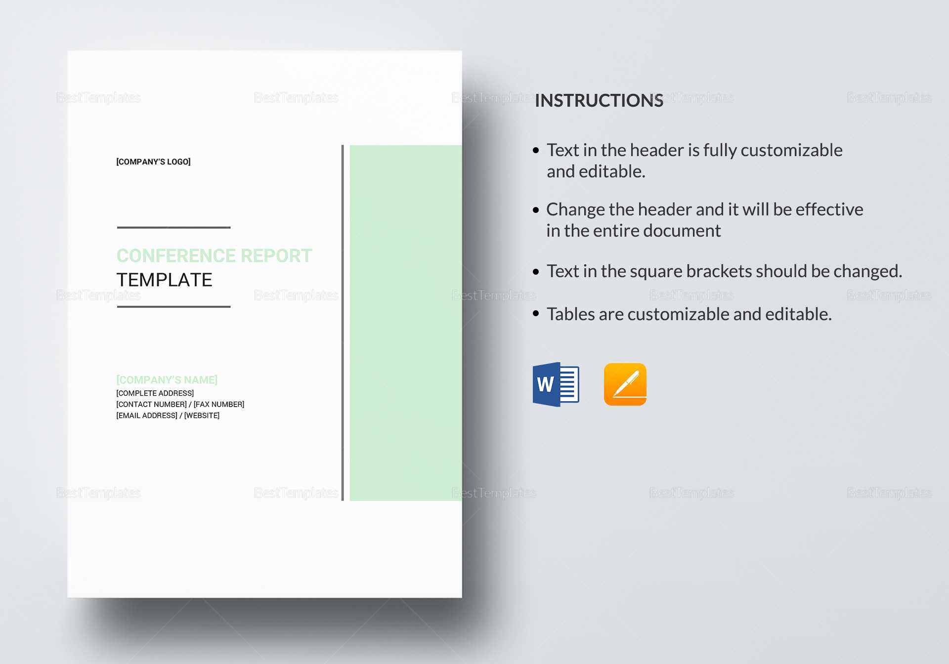 Conference Report Template With Regard To Conference Report Template