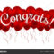 Congrats! Congratulations Vector Banner With Balloons And Intended For Congratulations Banner Template