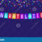 Congratulations Banner Template With Balloons And Confetti For Congratulations Banner Template