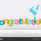 Congratulations Colorful Balloons White Background With Regard To Congratulations Banner Template