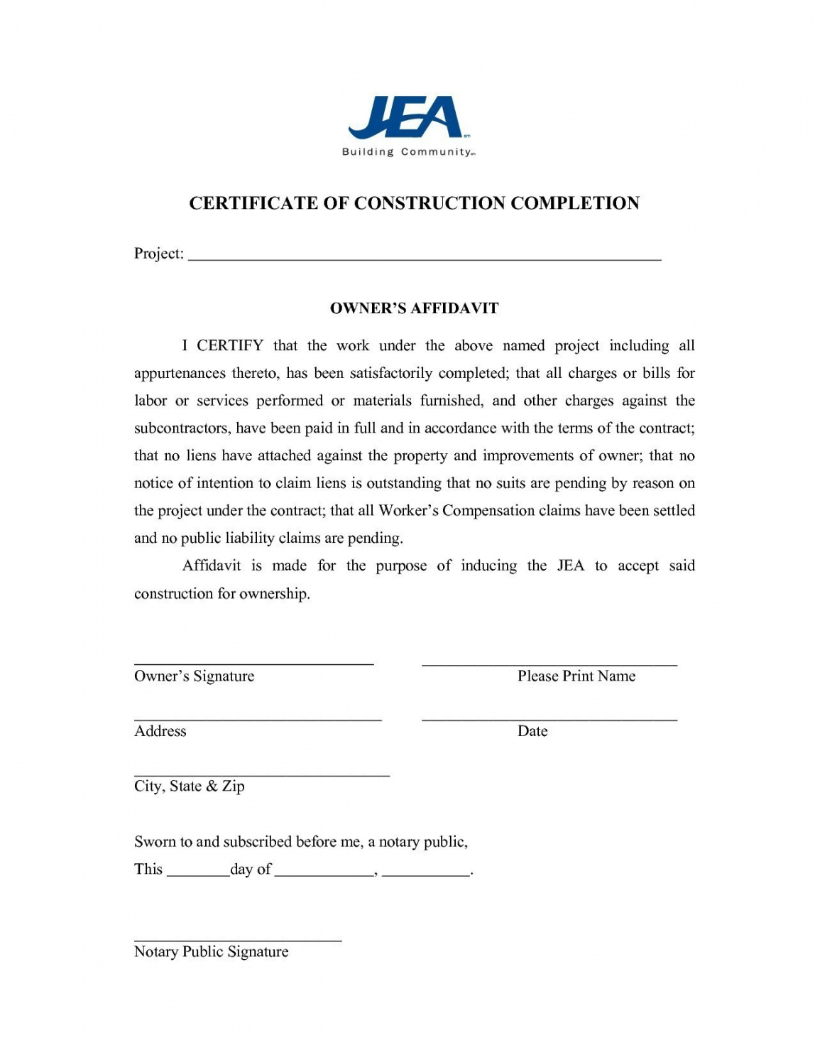 Construction Completion Certificate Template | Emetonlineblog Intended For Certificate Template For Project Completion