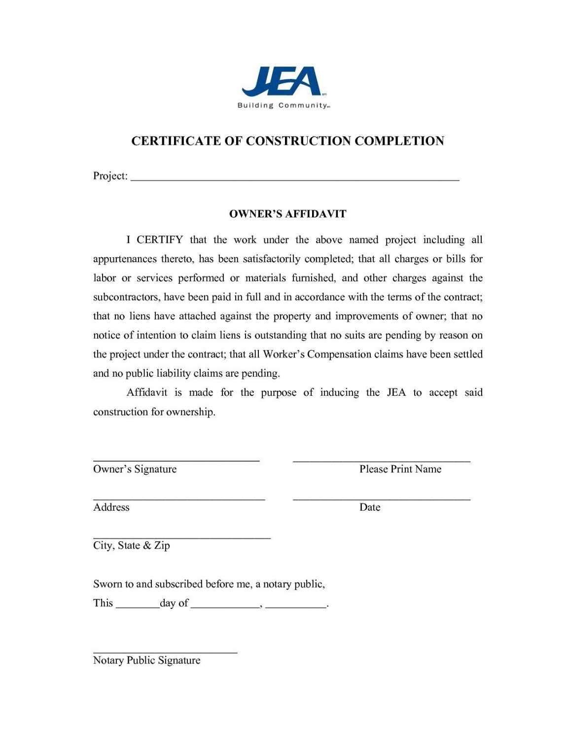 Construction Completion Certificate Template | Emetonlineblog Intended For Certificate Template For Project Completion