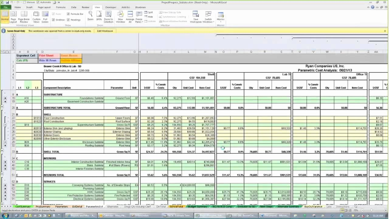 Construction Estimating Spreadsheet Excel Report Templates With Construction Cost Report Template