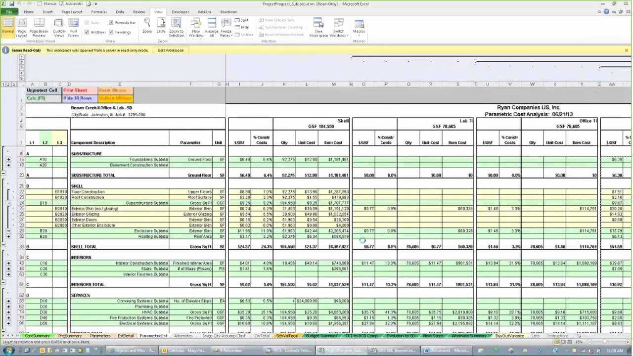 Construction Estimating Spreadsheet Excel Report Templates With Construction Cost Report Template