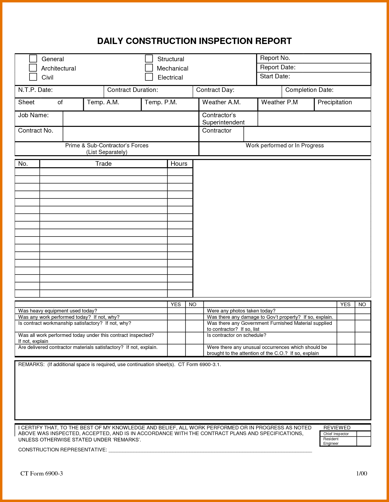 Construction Project Progress Report Template Daily Status With Regard To Progress Report Template For Construction Project