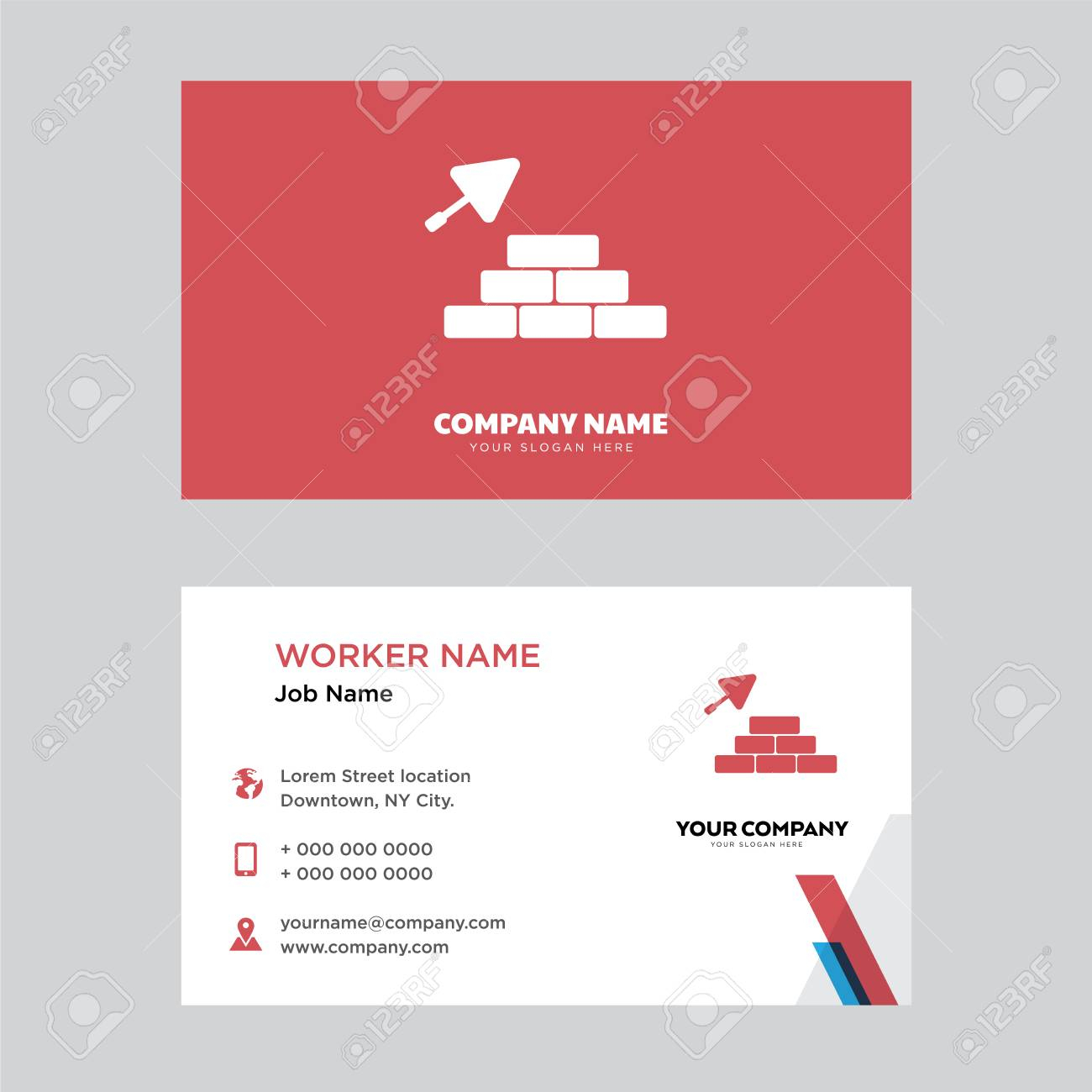 Construction Visiting Card Design Psd Business Templates With Construction Business Card Templates Download Free