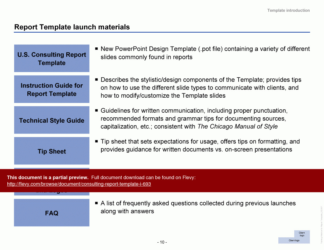 Consulting Report Template I (Powerpoint) Inside Mckinsey Consulting Report Template