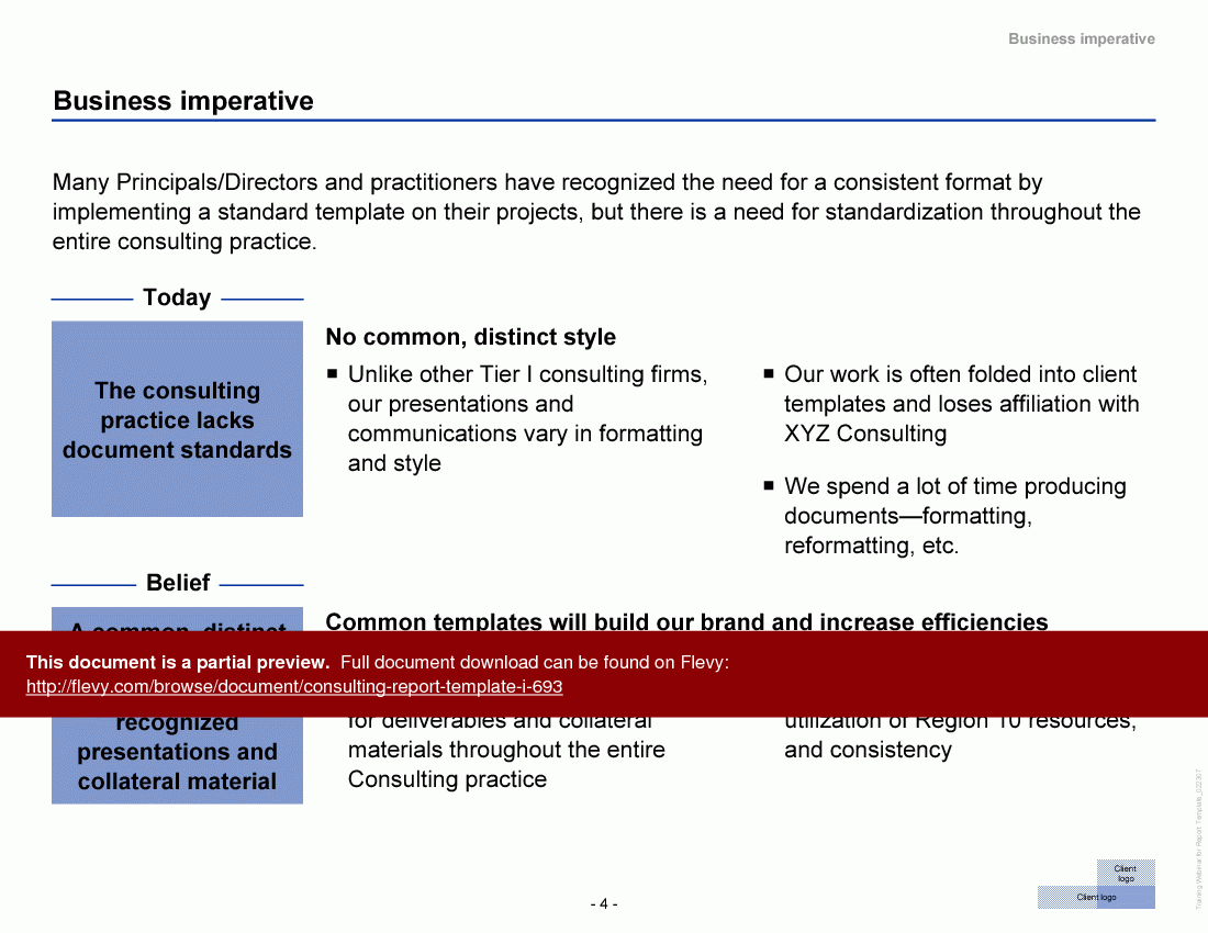 Consulting Report Template I (Powerpoint) With Regard To Mckinsey Consulting Report Template