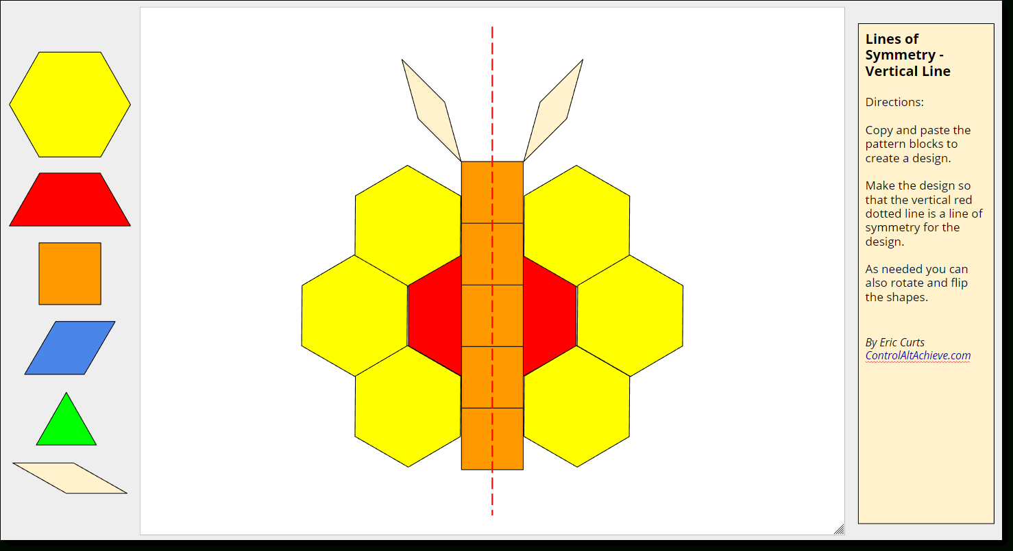 Control Alt Achieve: Pattern Block Templates And Activities In Blank Pattern Block Templates