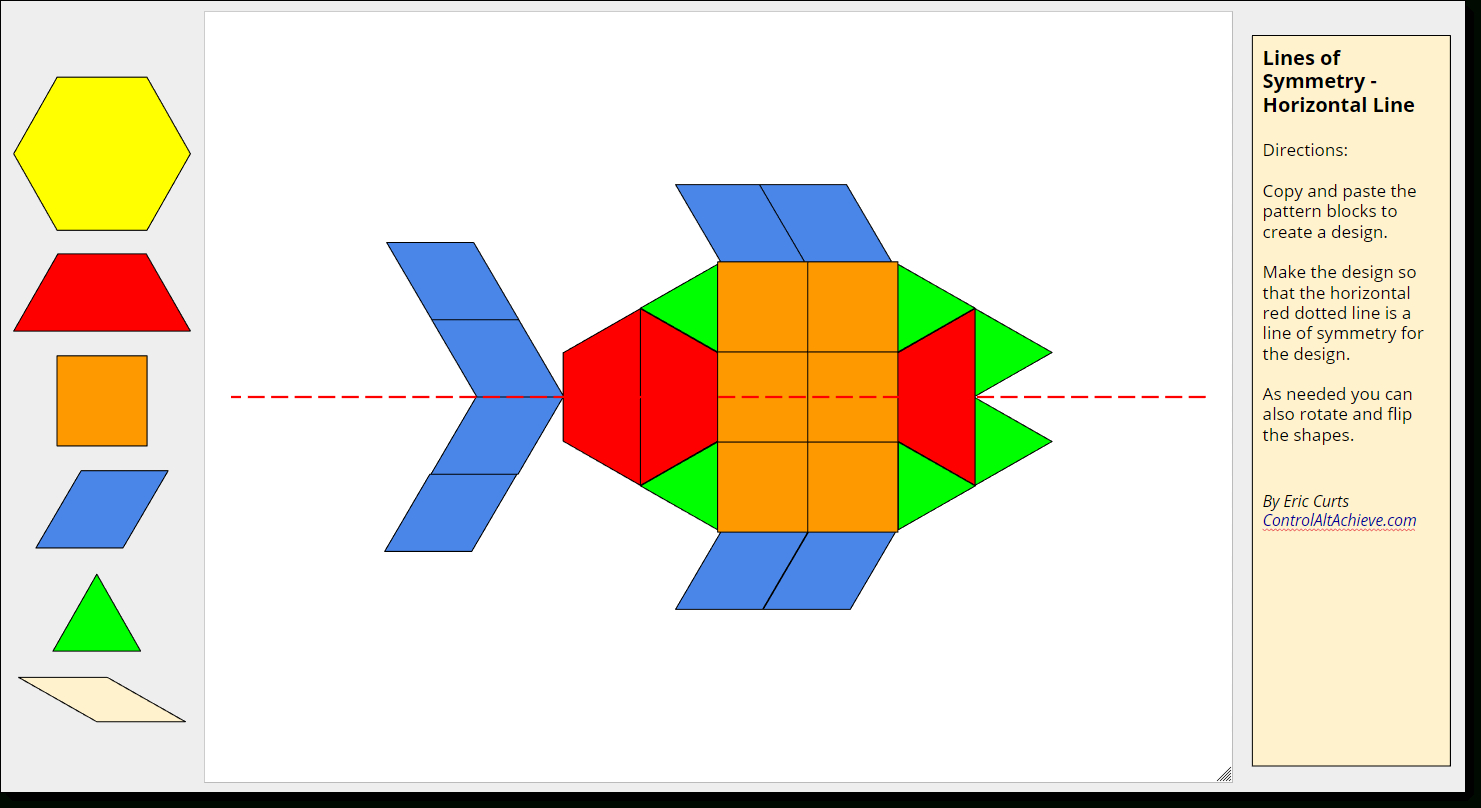 Control Alt Achieve: Pattern Block Templates And Activities Intended For Blank Pattern Block Templates