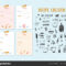 Cookbook Design Template | Modern Recipe Card Template Set For Recipe Card Design Template