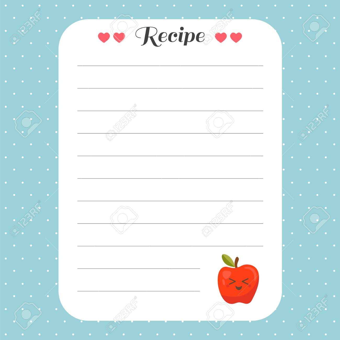 Cookbook Template Page. Recipe Card Template. For Restaurant,.. Regarding Restaurant Recipe Card Template